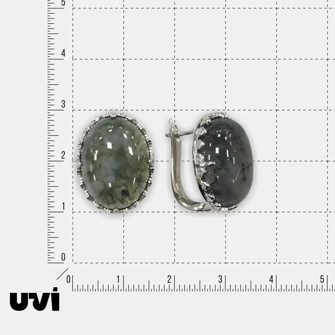 Серебряные серьги с агатами